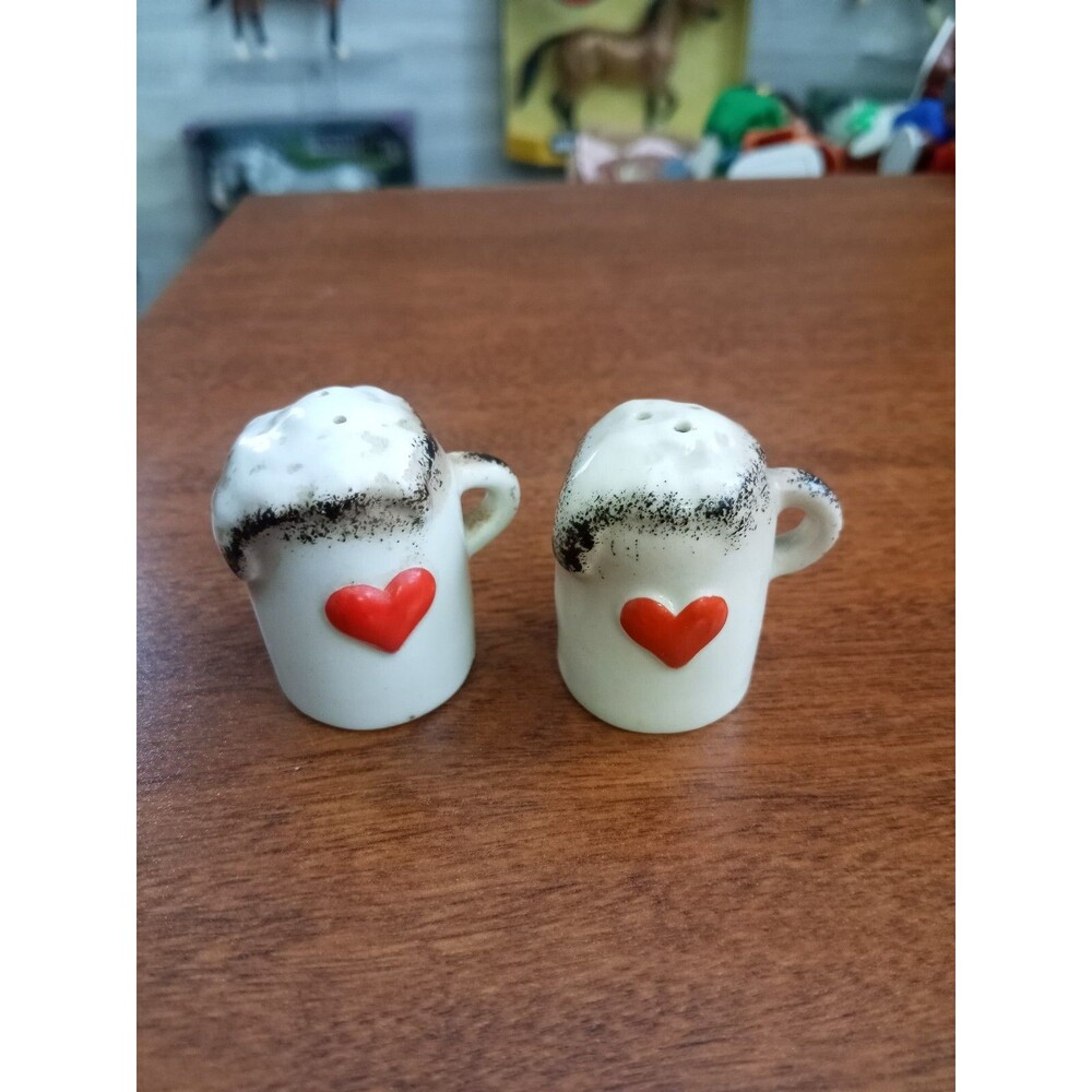 Vintage Goebel Beer Mugs Steins Salt and Pepper West Germany S & P Shakers 1.75"